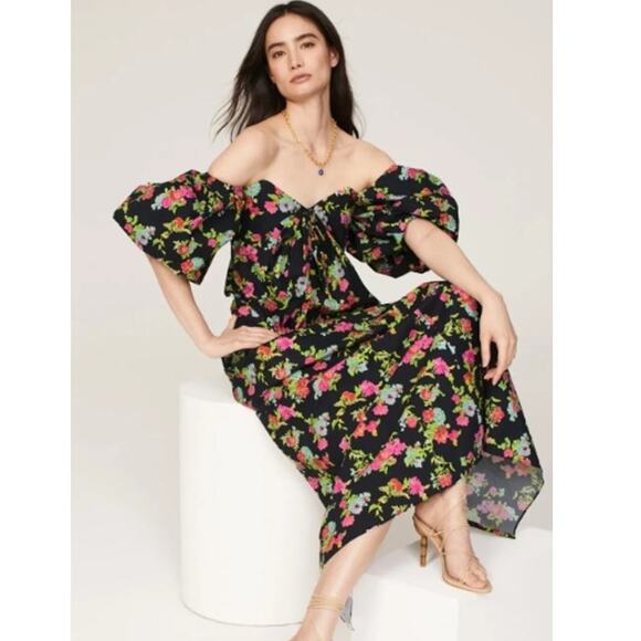 Caroline Constas Reyna Off Shoulder Floral Dress XS - Picture 11 of 12